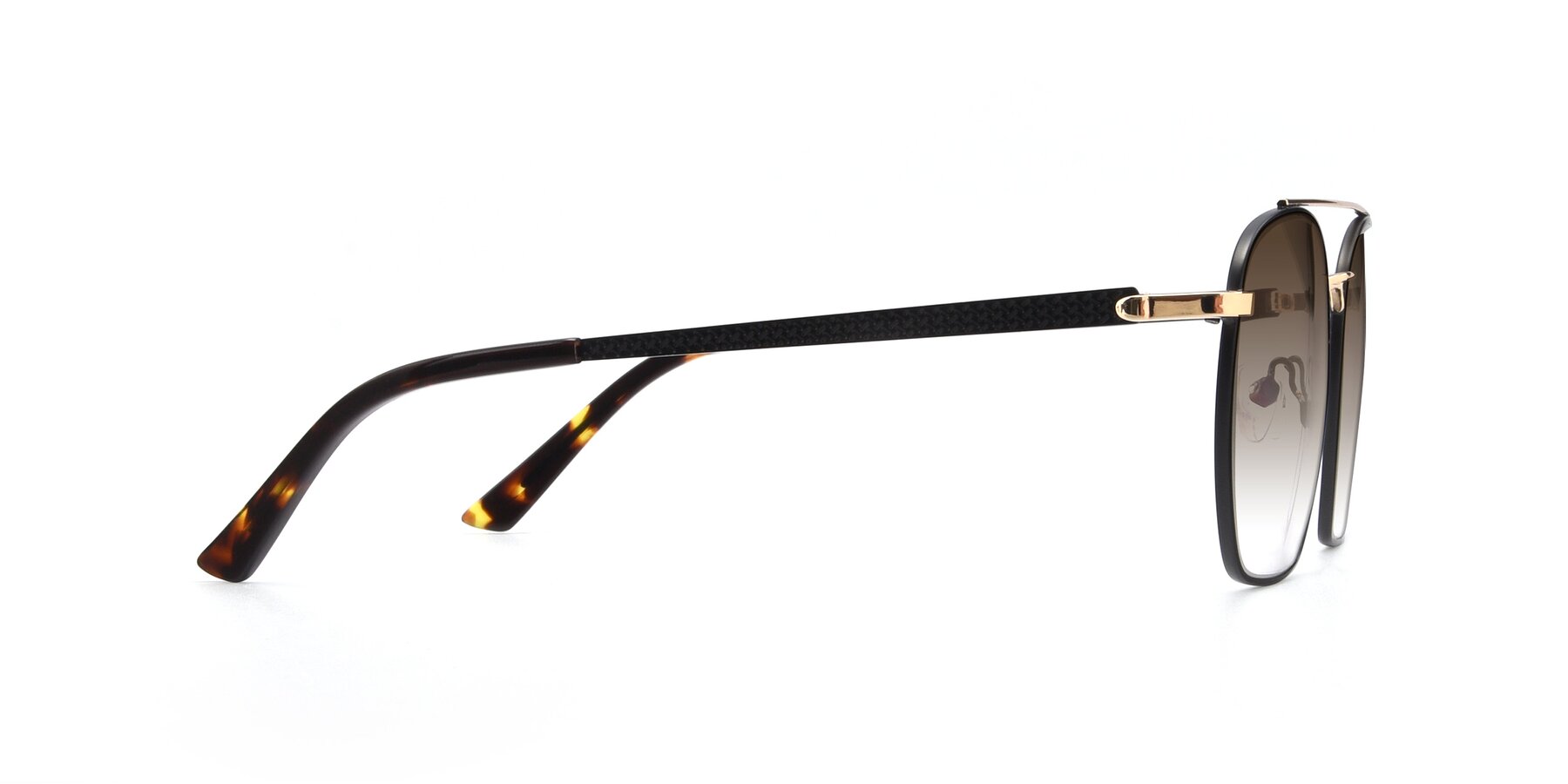 Side of 9425 in Black-Gold with Brown Gradient Lenses
