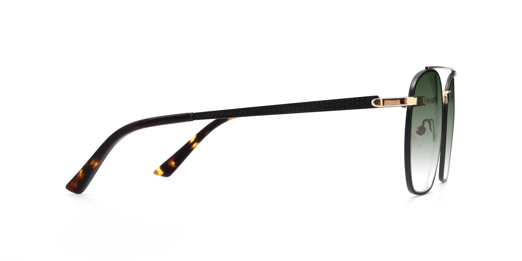 Side of 9425 in Black-Gold with Green Gradient Lenses
