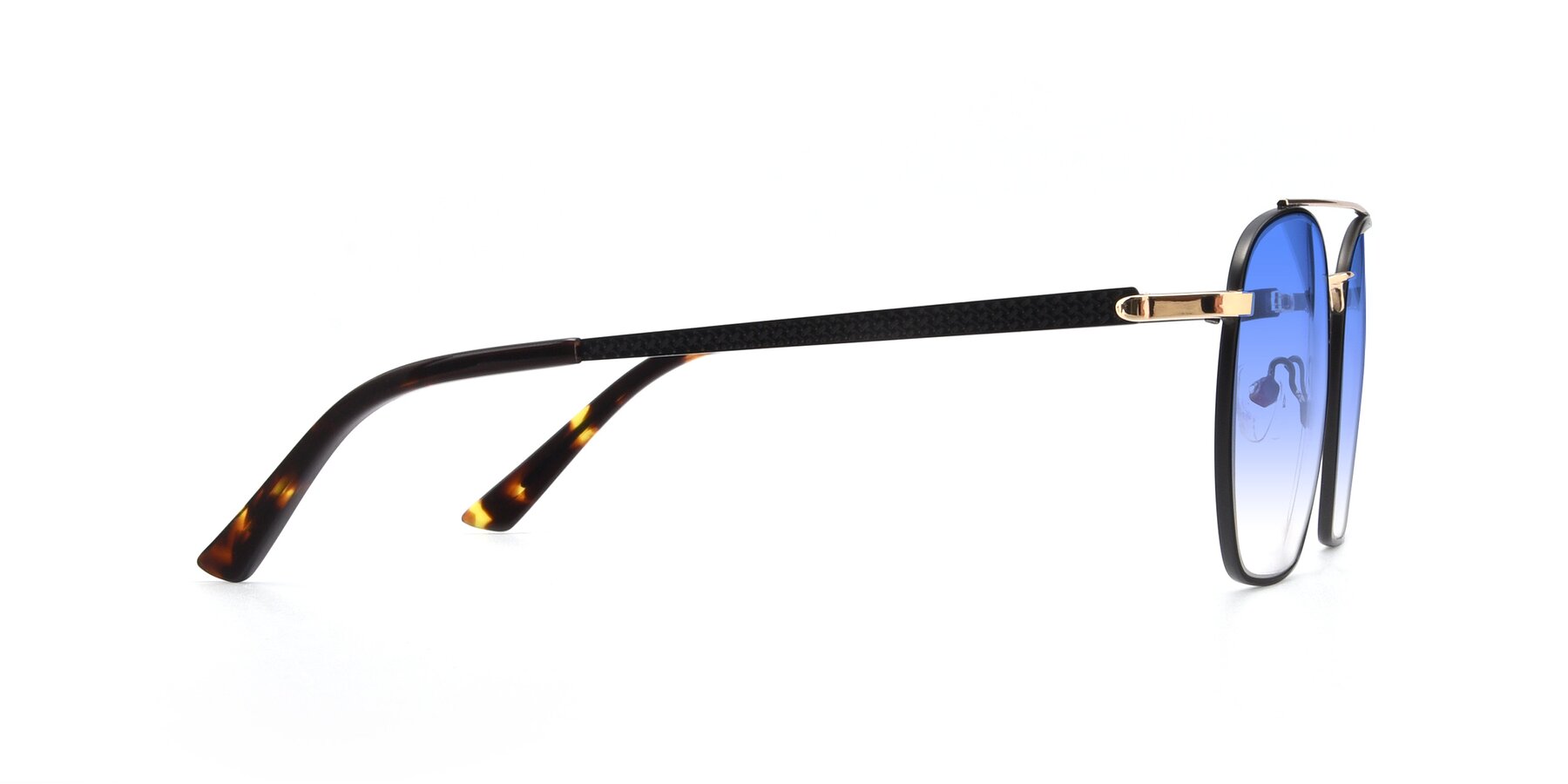 Side of 9425 in Black-Gold with Blue Gradient Lenses
