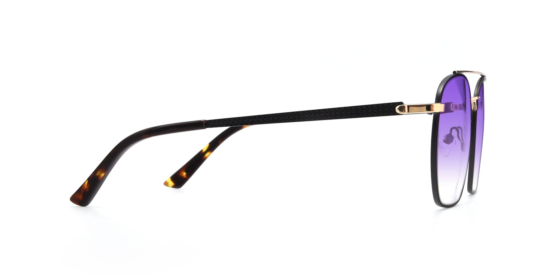 Side of 9425 in Black-Gold with Purple Gradient Lenses