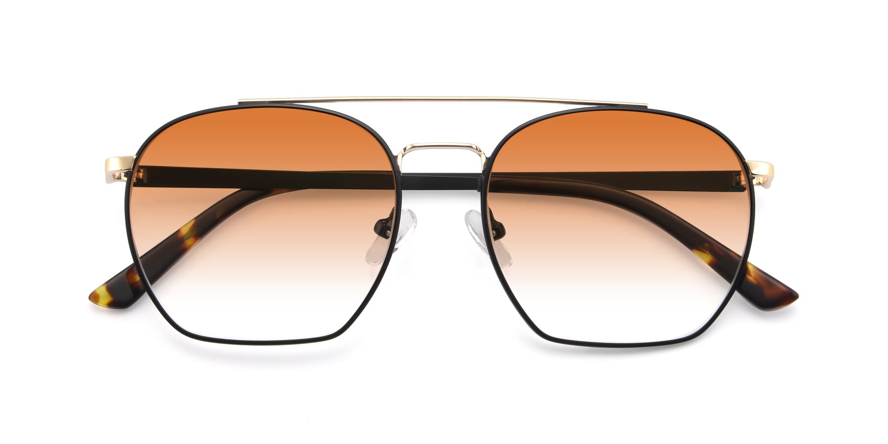 Folded Front of 9425 in Black-Gold with Orange Gradient Lenses