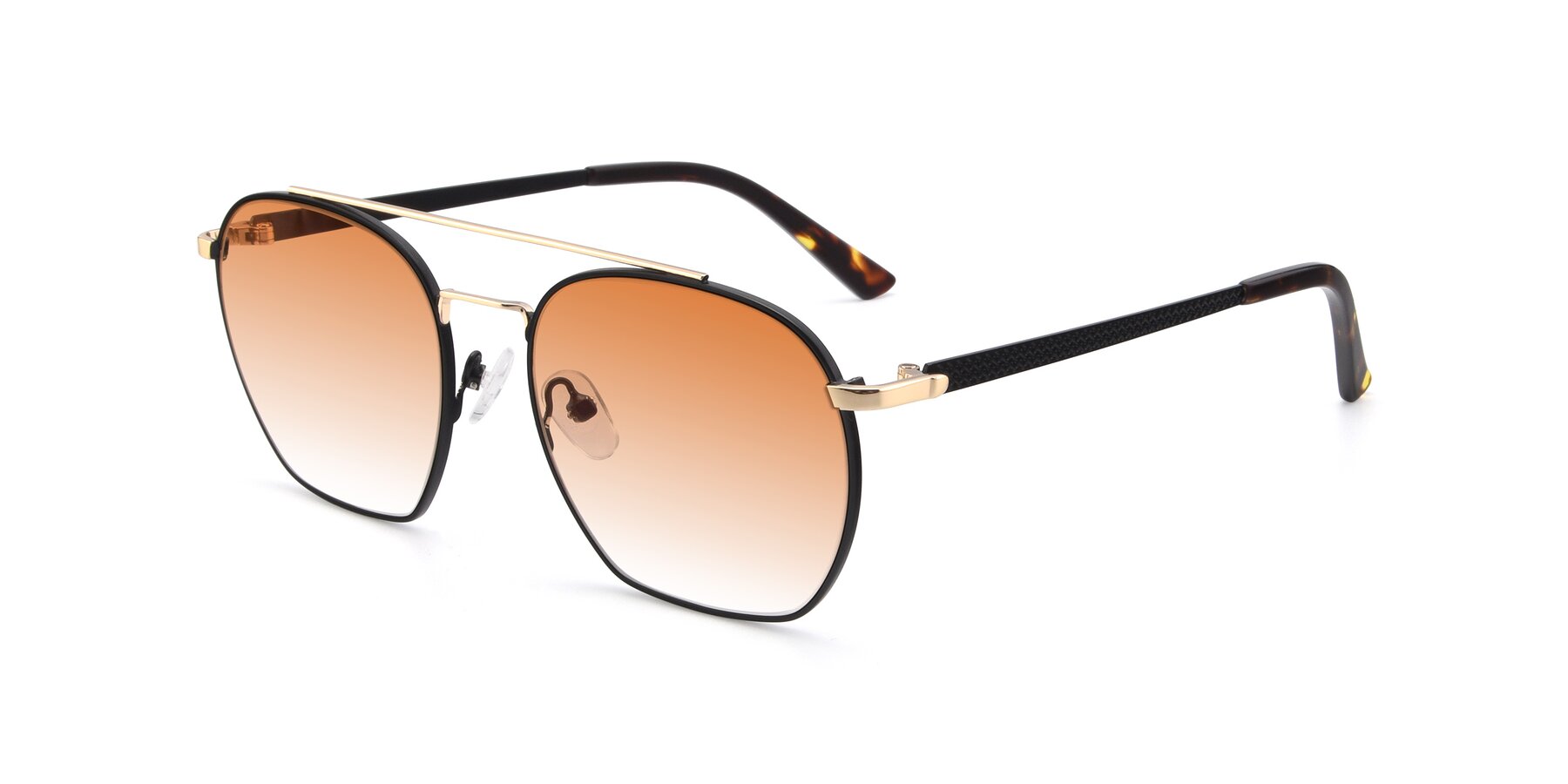 Angle of 9425 in Black-Gold with Orange Gradient Lenses