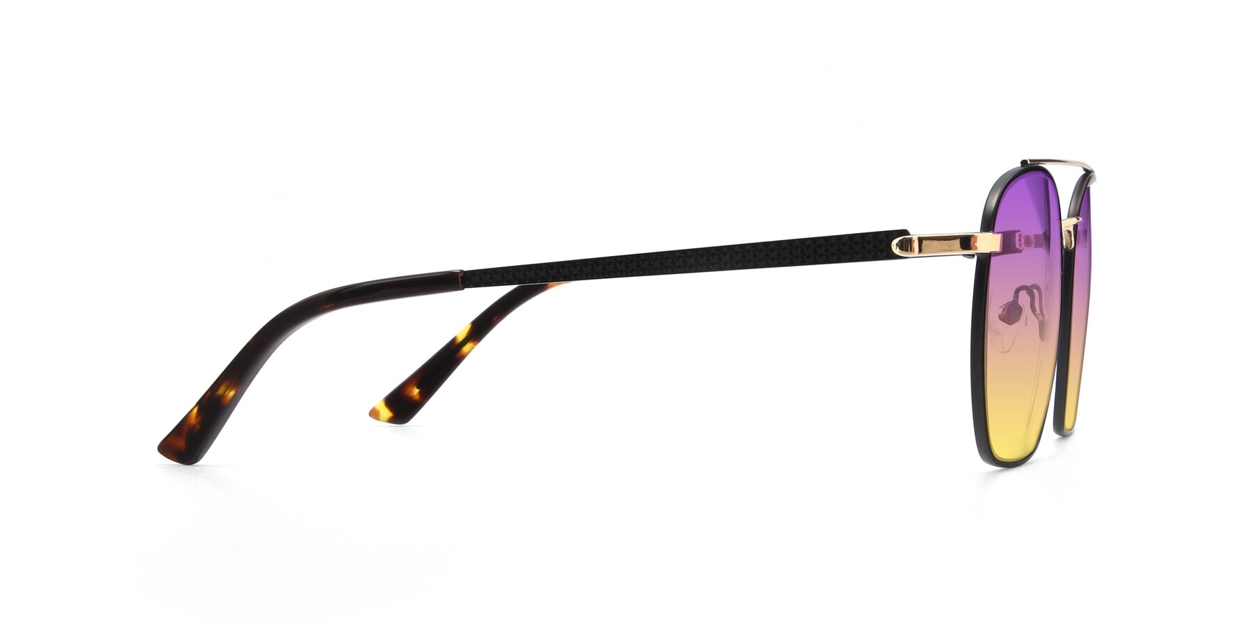 Side of 9425 in Black-Gold with Purple / Yellow Gradient Lenses