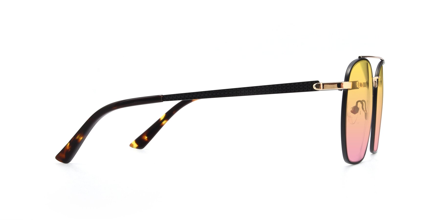 Side of 9425 in Black-Gold with Yellow / Pink Gradient Lenses