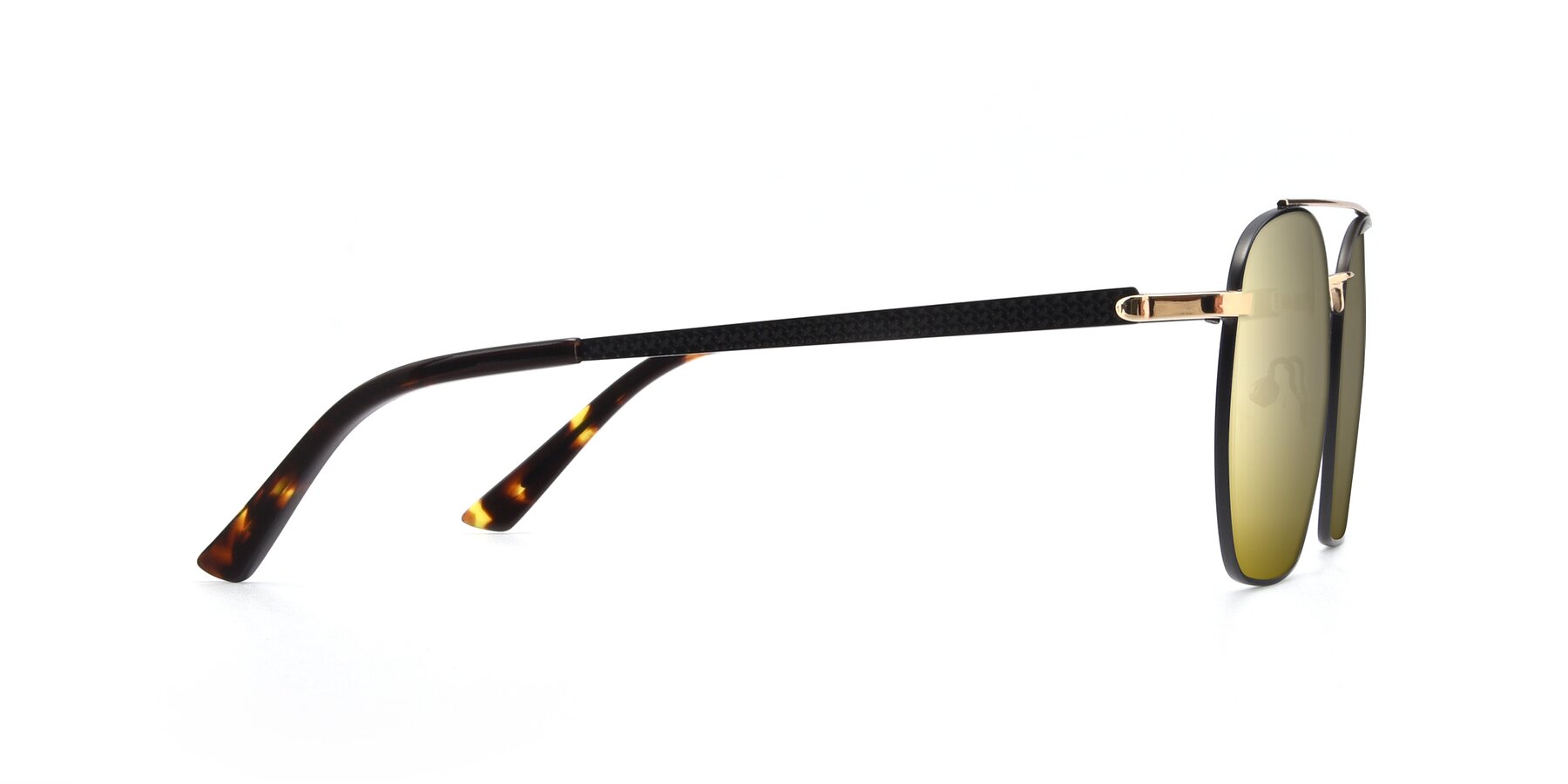 Side of 9425 in Black-Gold with Gold Mirrored Lenses