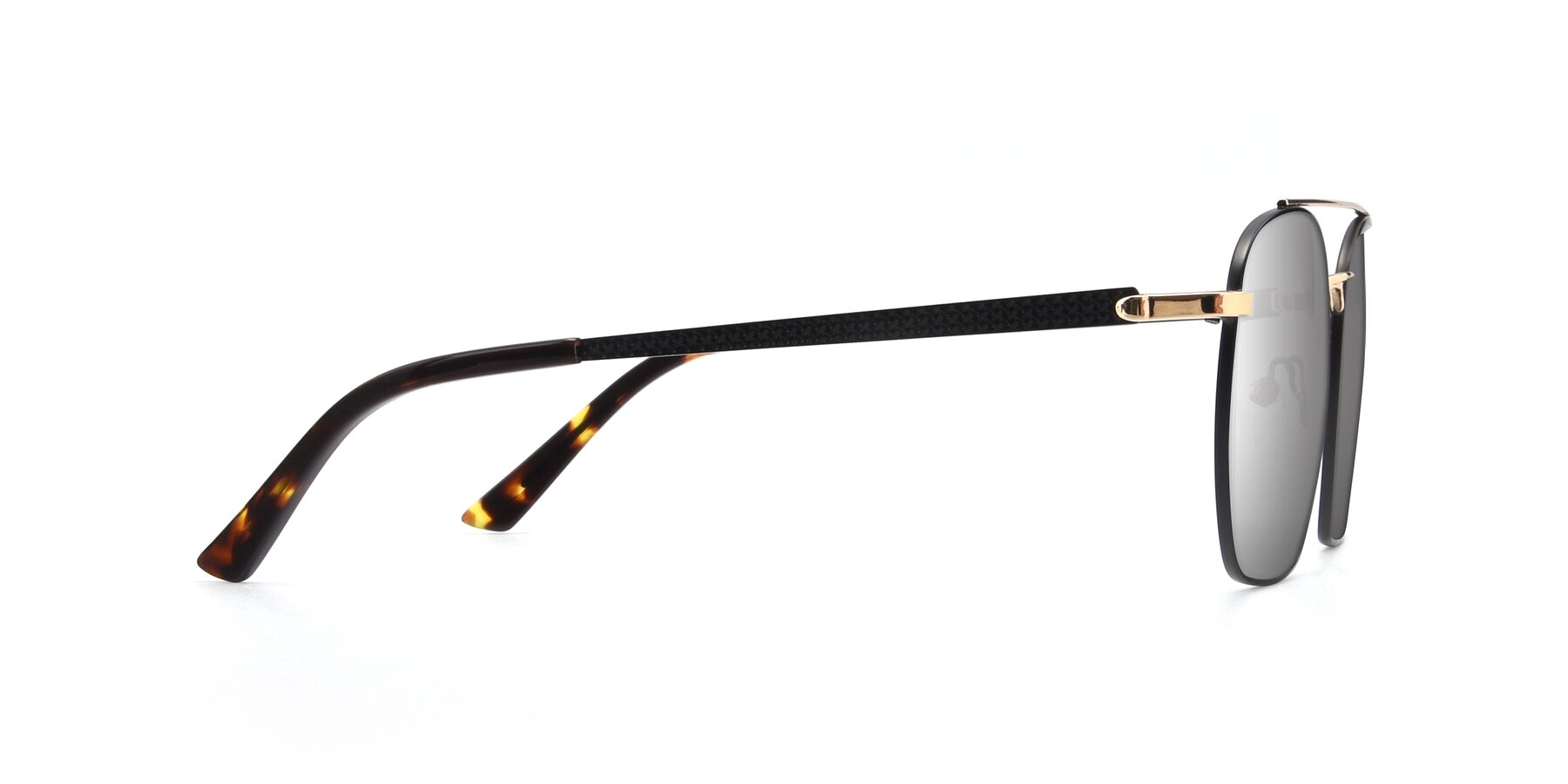 Side of 9425 in Black-Gold with Silver Mirrored Lenses