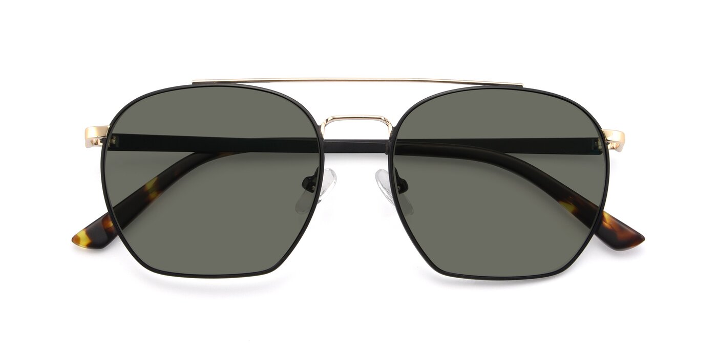 9425 - Black / Gold Polarized Sunglasses