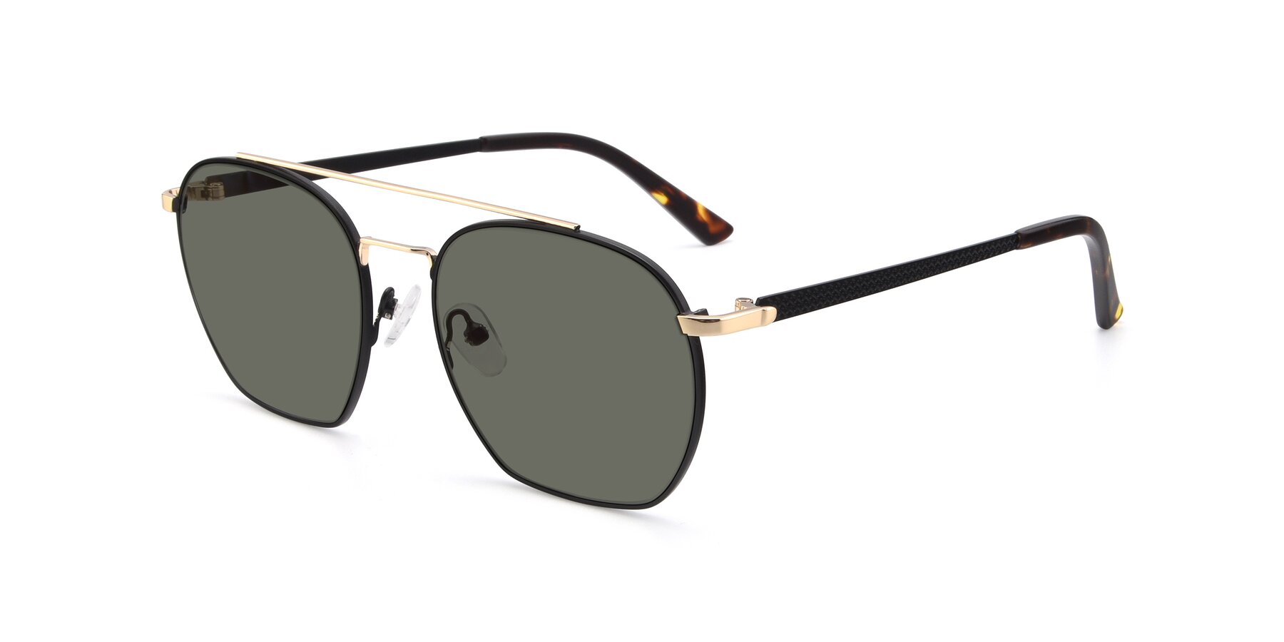 Angle of 9425 in Black-Gold with Gray Polarized Lenses