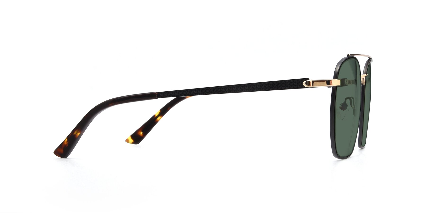Side of 9425 in Black-Gold with Green Polarized Lenses