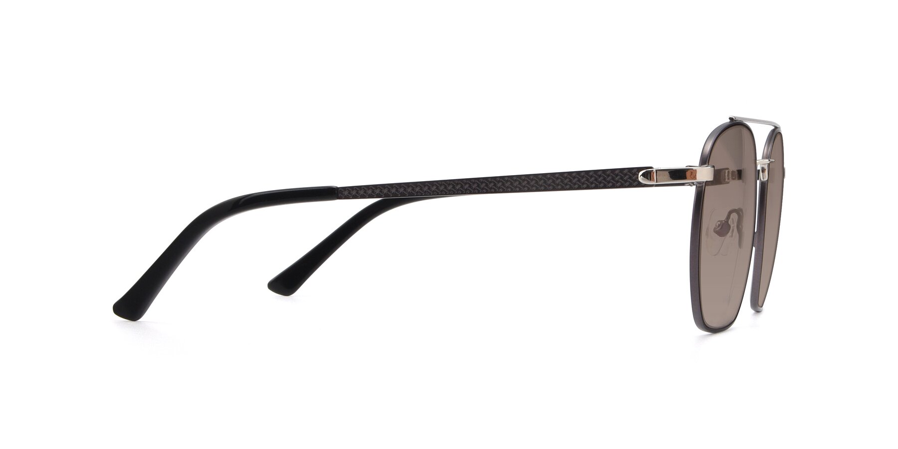 Side of 9425 in Black-Silver with Medium Brown Tinted Lenses