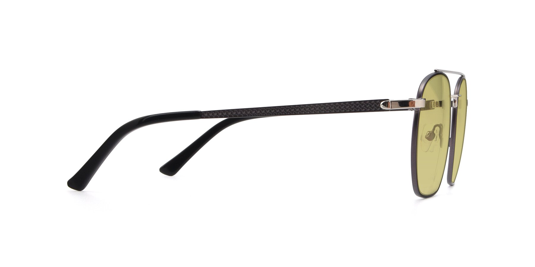 Side of 9425 in Black-Silver with Medium Champagne Tinted Lenses