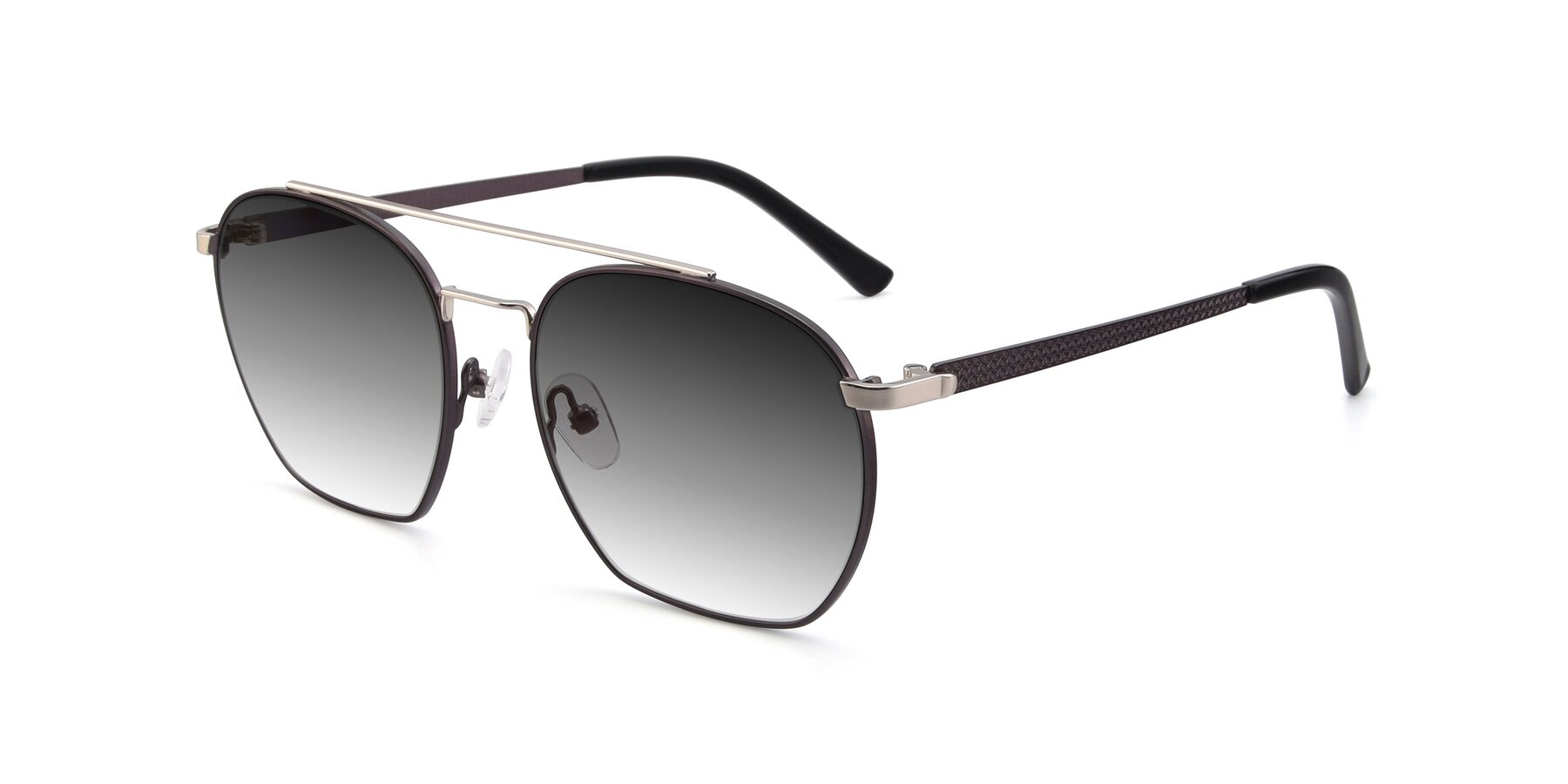 Angle of 9425 in Black-Silver with Gray Gradient Lenses