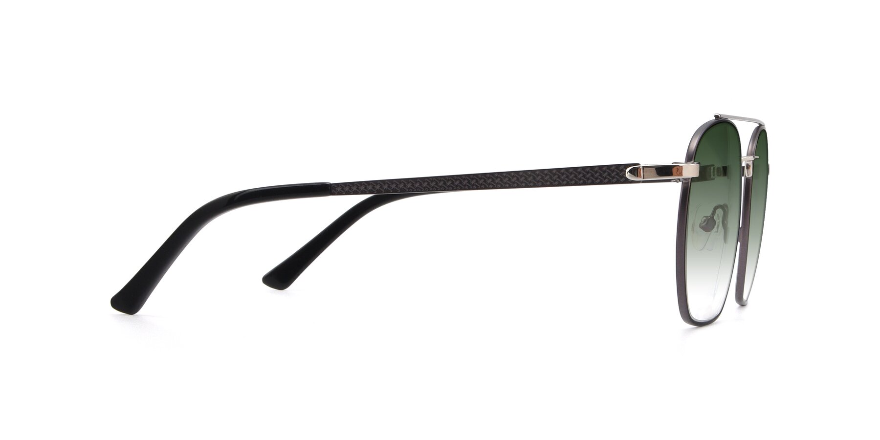 Side of 9425 in Black-Silver with Green Gradient Lenses