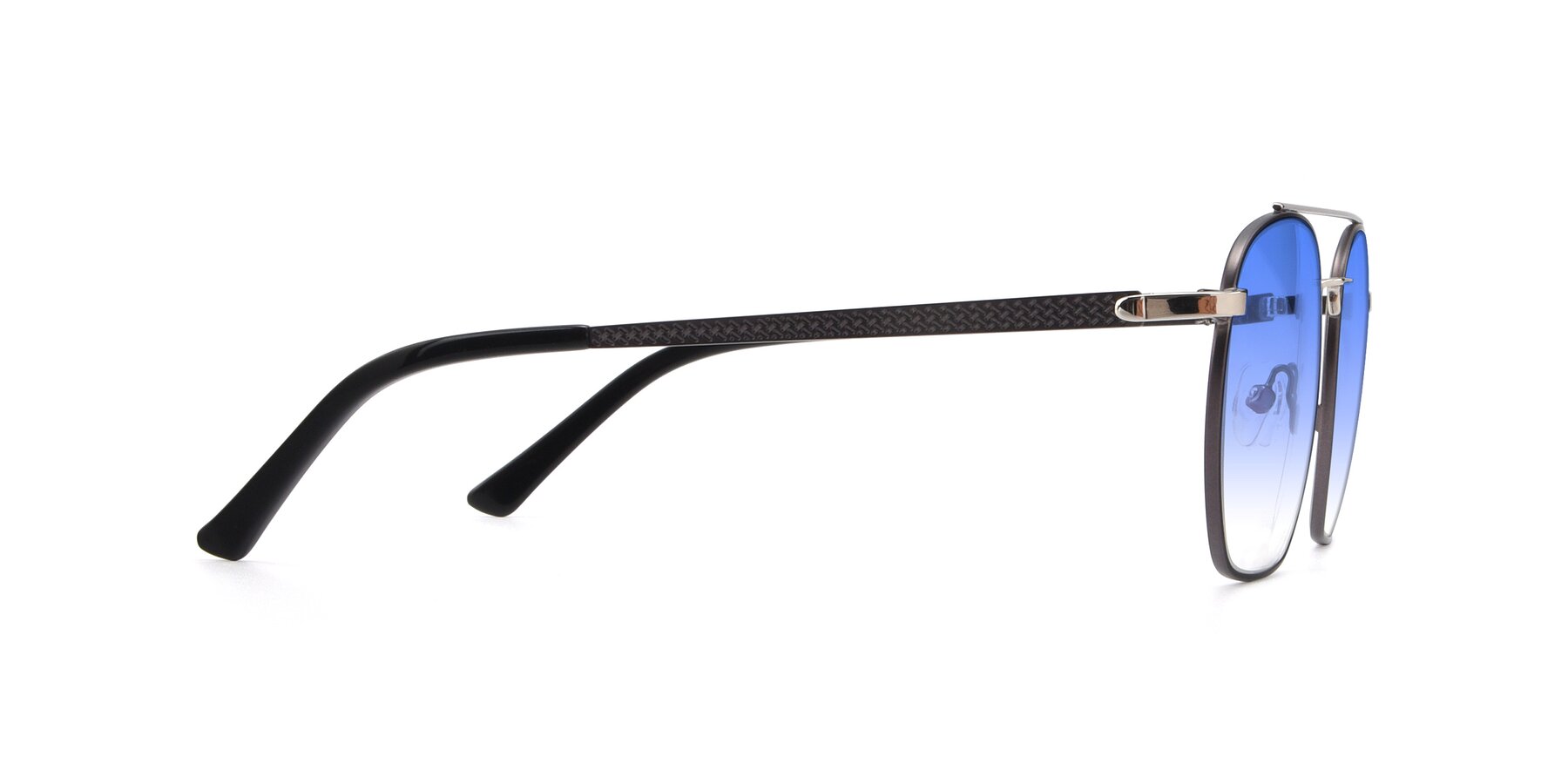 Side of 9425 in Black-Silver with Blue Gradient Lenses