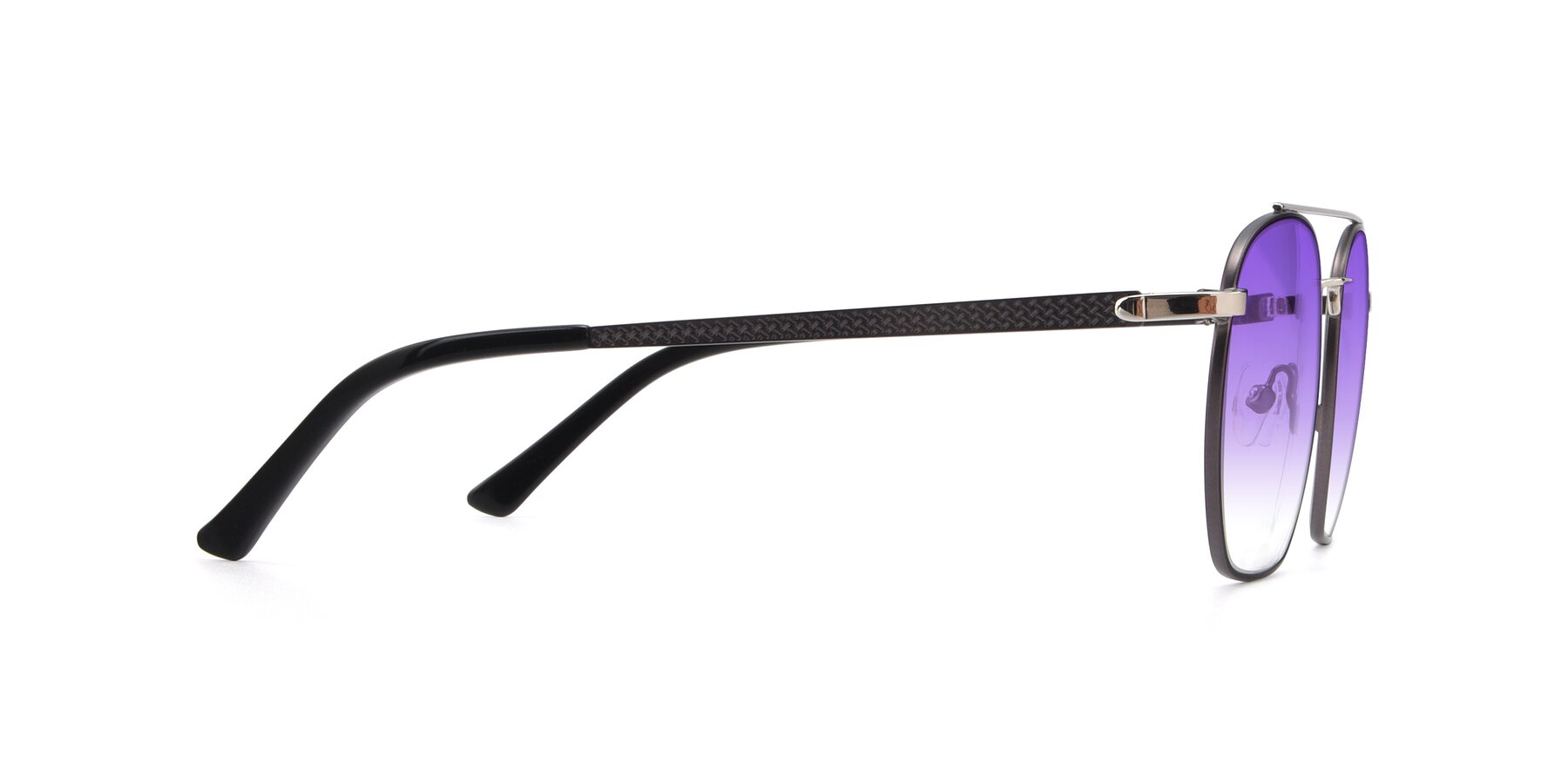 Side of 9425 in Black-Silver with Purple Gradient Lenses