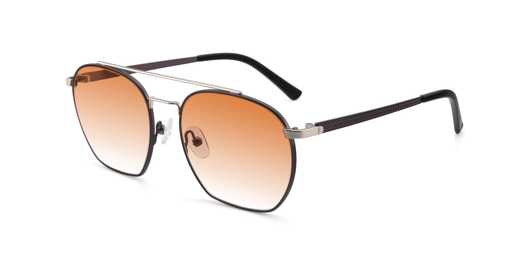 Angle of 9425 in Black-Silver with Orange Gradient Lenses