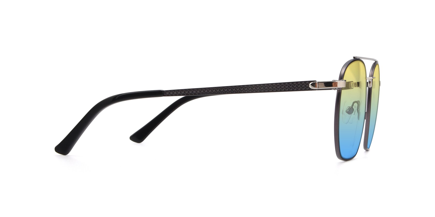 Side of 9425 in Black-Silver with Yellow / Blue Gradient Lenses