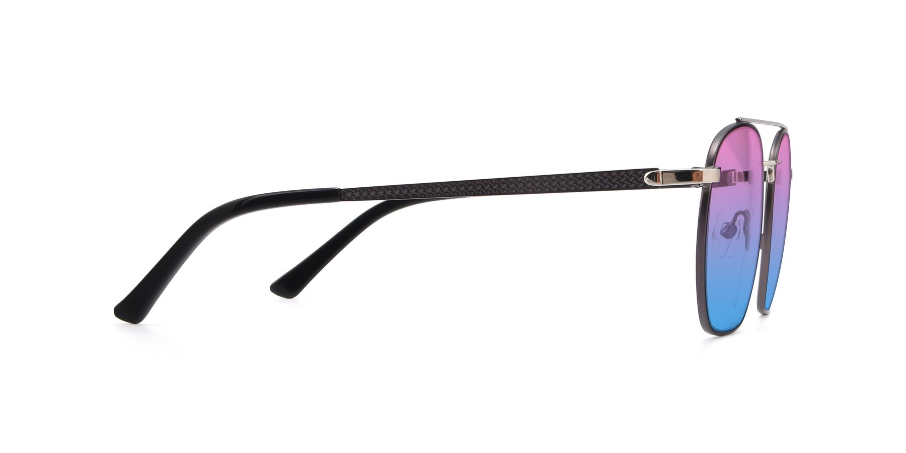 Side of 9425 in Black-Silver with Pink / Blue Gradient Lenses