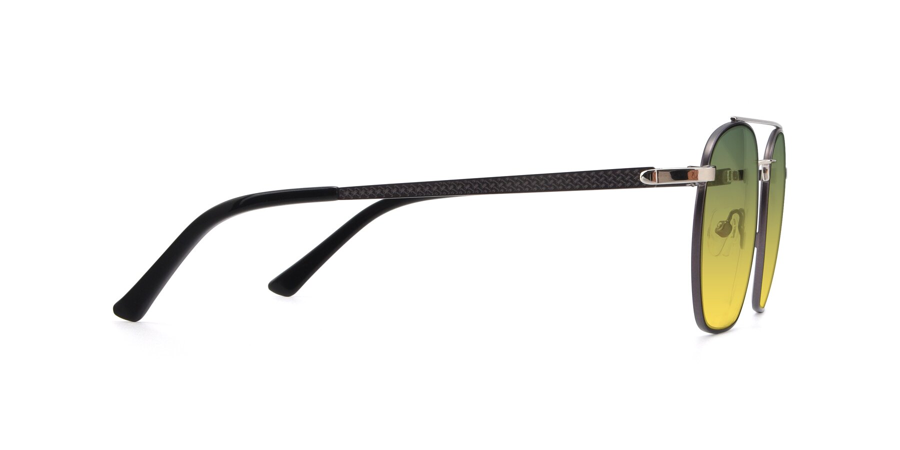 Side of 9425 in Black-Silver with Green / Yellow Gradient Lenses
