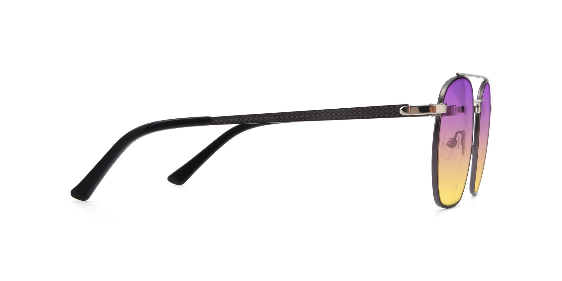 Side of 9425 in Black-Silver with Purple / Yellow Gradient Lenses