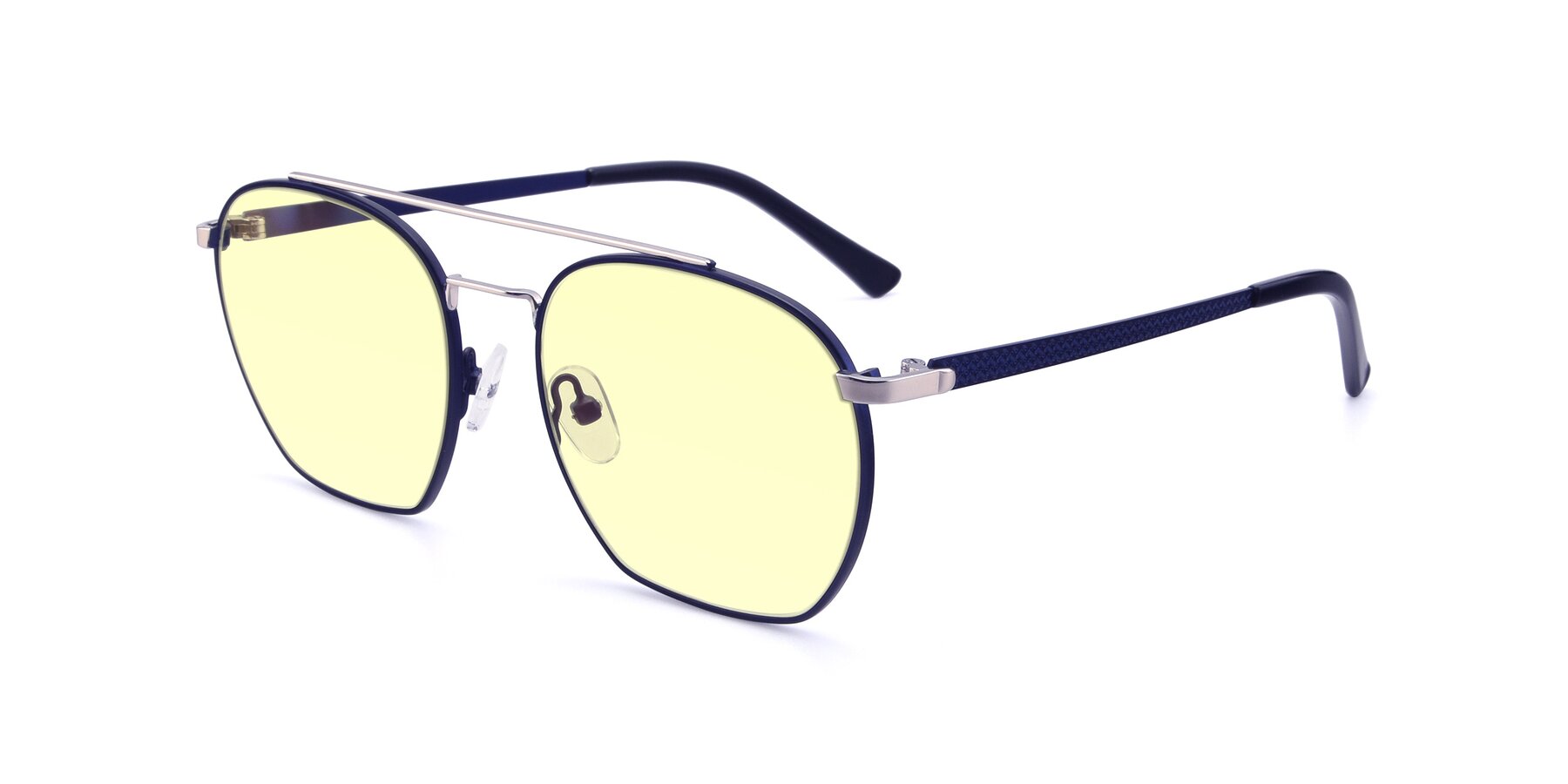 Angle of 9425 in Blue-Silver with Light Yellow Tinted Lenses