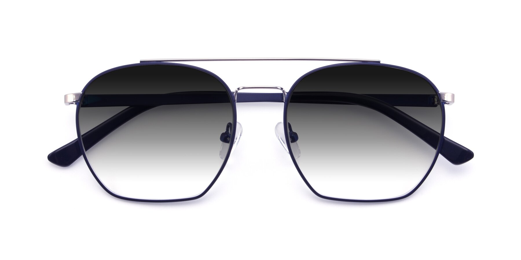 Folded Front of 9425 in Blue-Silver with Gray Gradient Lenses