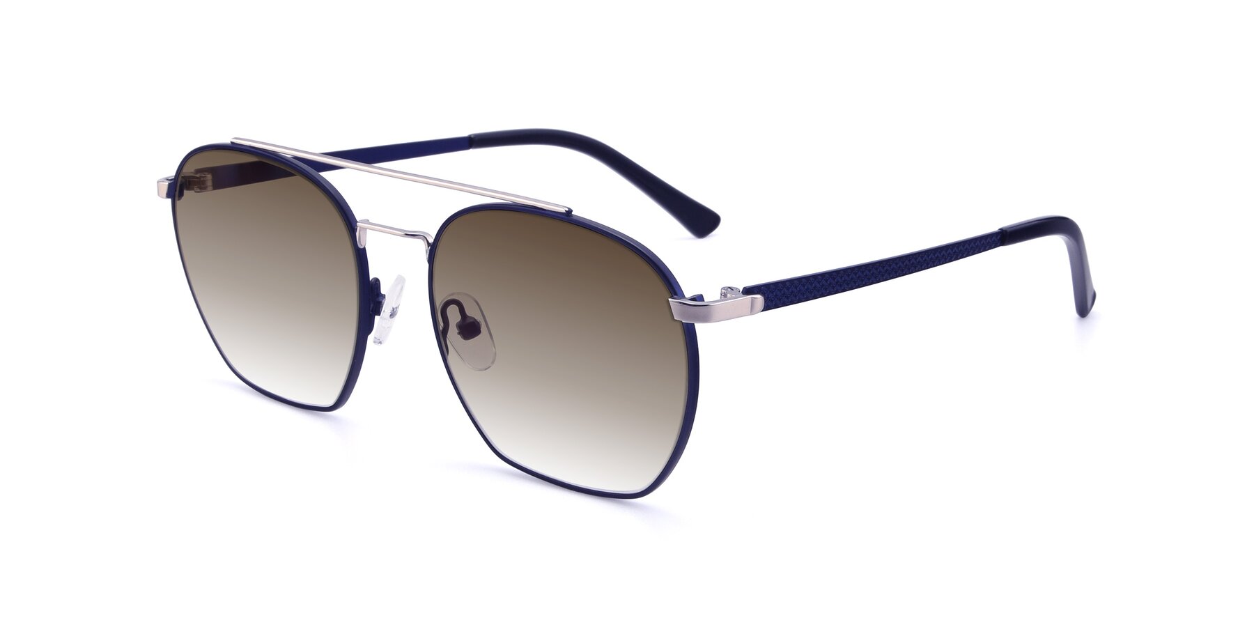 Angle of 9425 in Blue-Silver with Brown Gradient Lenses