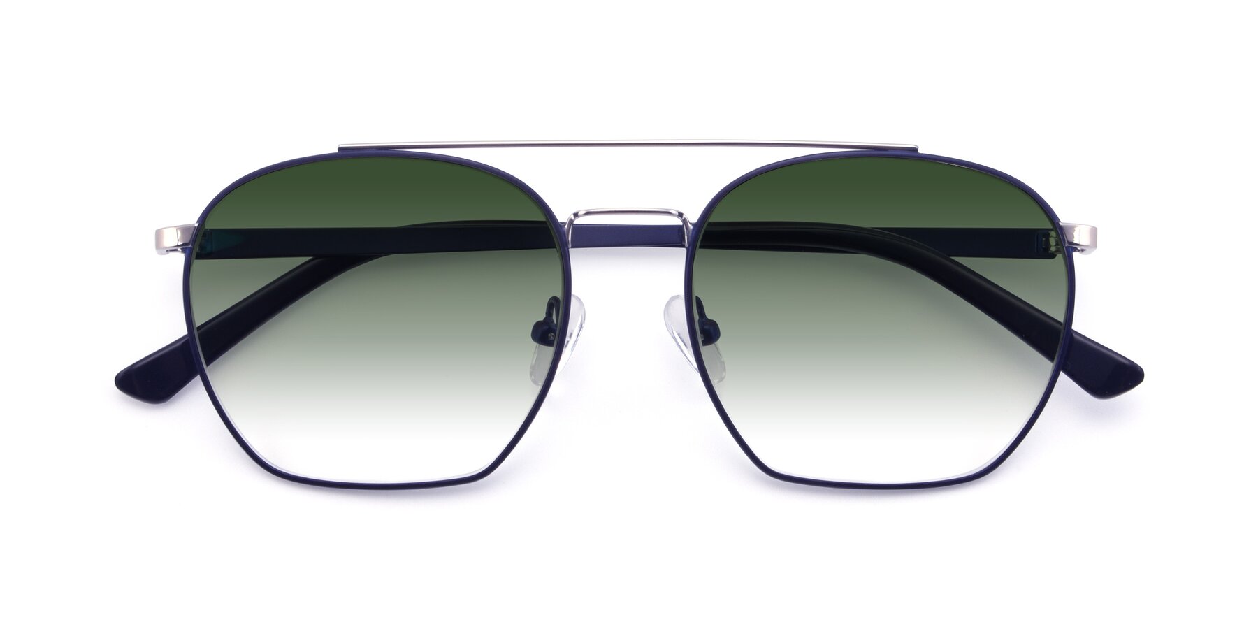 Folded Front of 9425 in Blue-Silver with Green Gradient Lenses