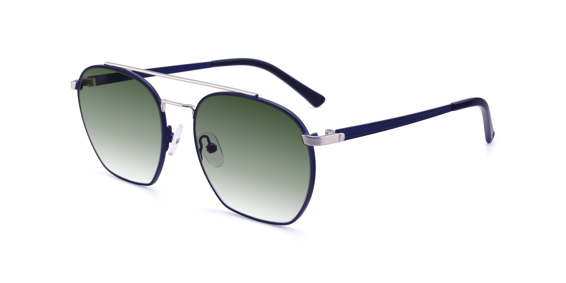 Angle of 9425 in Blue-Silver with Green Gradient Lenses