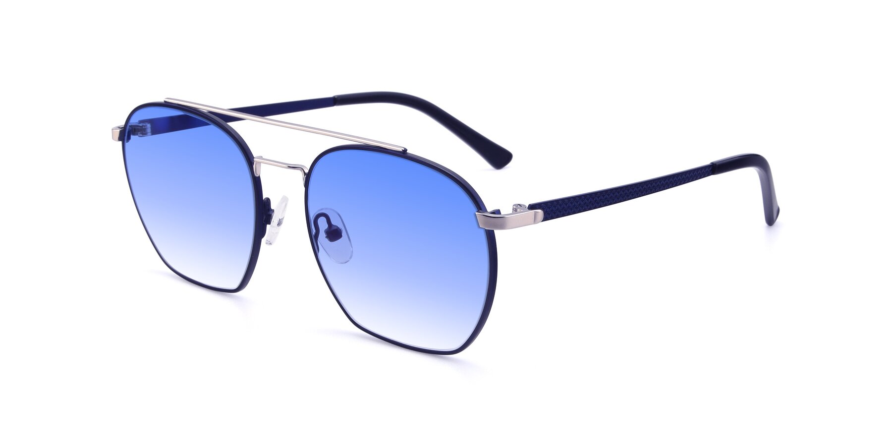Angle of 9425 in Blue-Silver with Blue Gradient Lenses