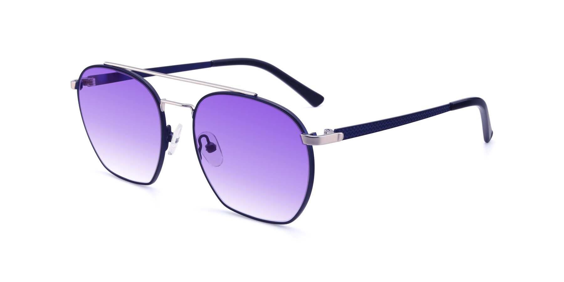 Angle of 9425 in Blue-Silver with Purple Gradient Lenses