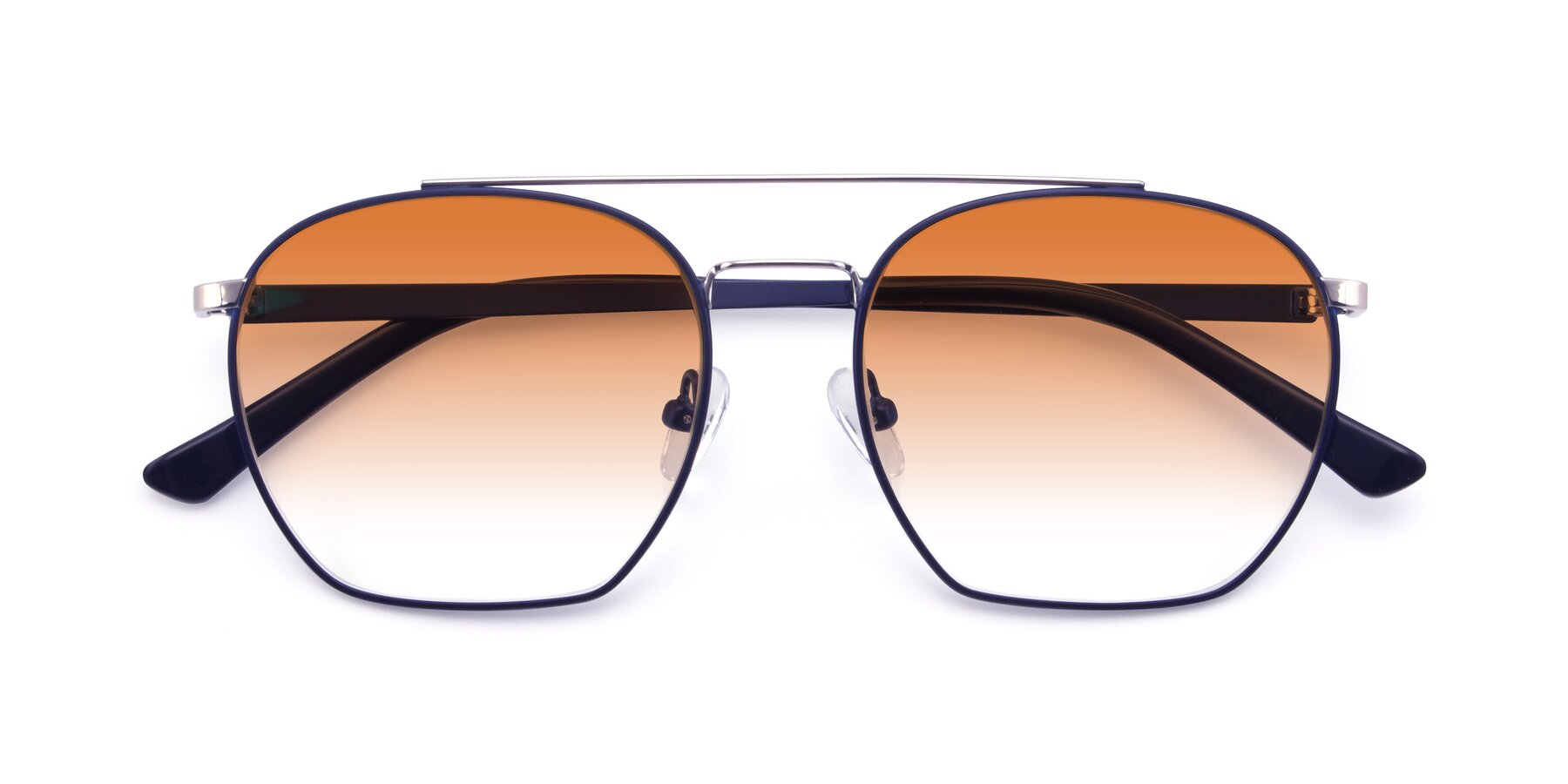 Folded Front of 9425 in Blue-Silver with Orange Gradient Lenses