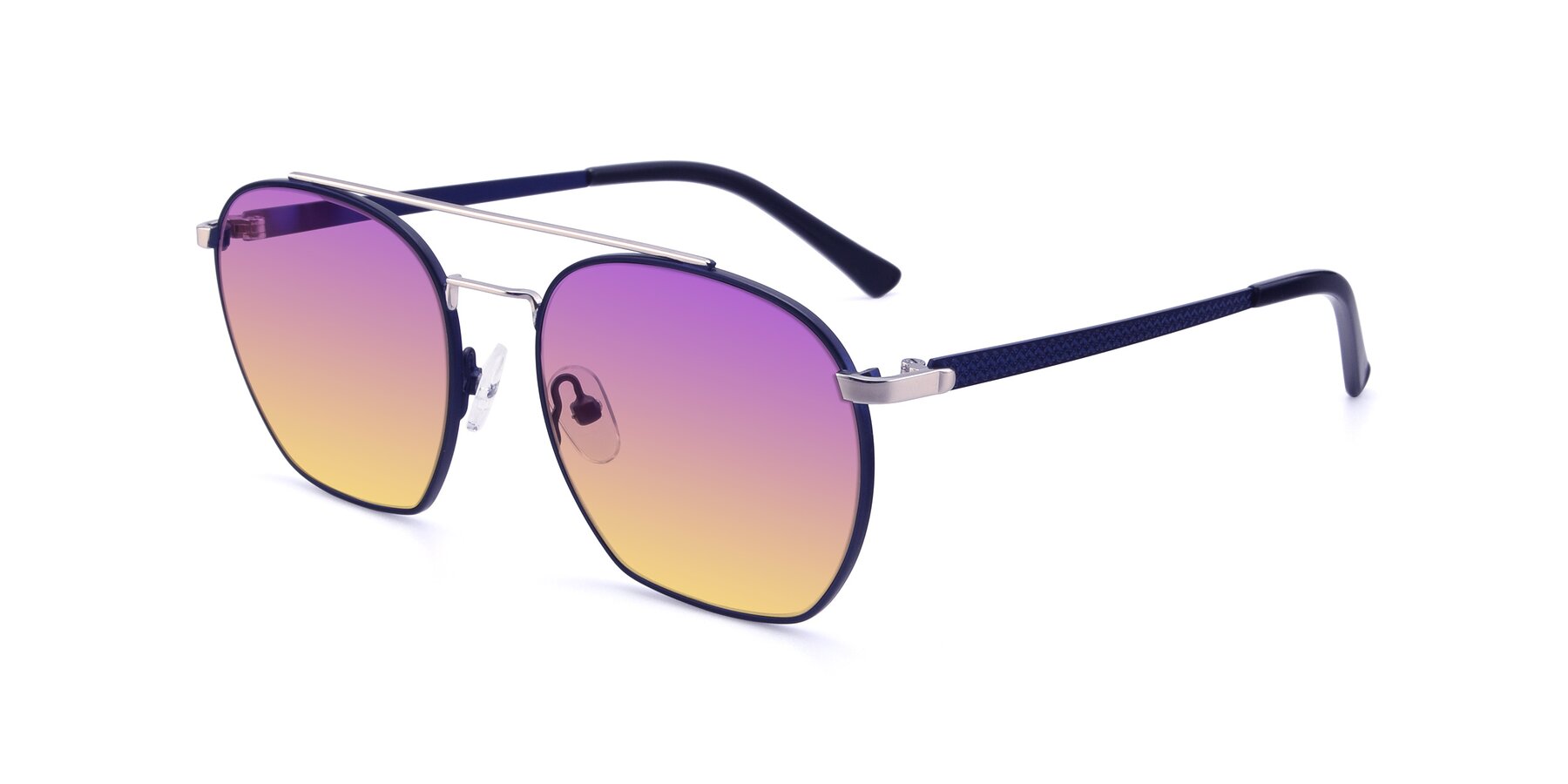 Angle of 9425 in Blue-Silver with Purple / Yellow Gradient Lenses