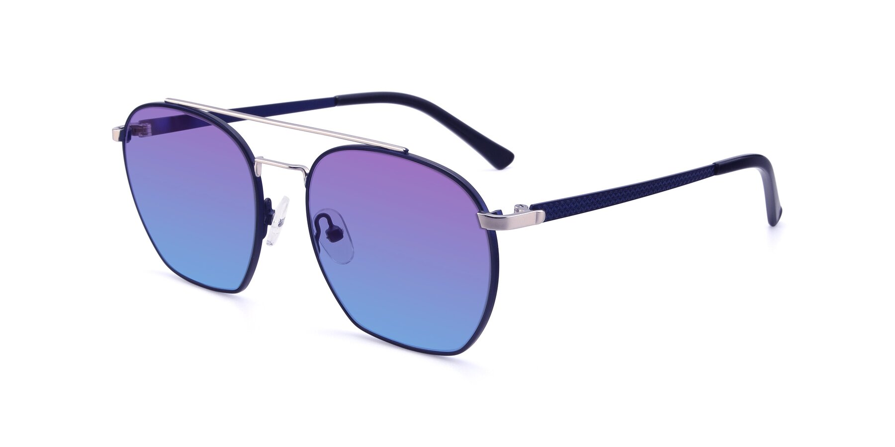 Angle of 9425 in Blue-Silver with Purple / Blue Gradient Lenses