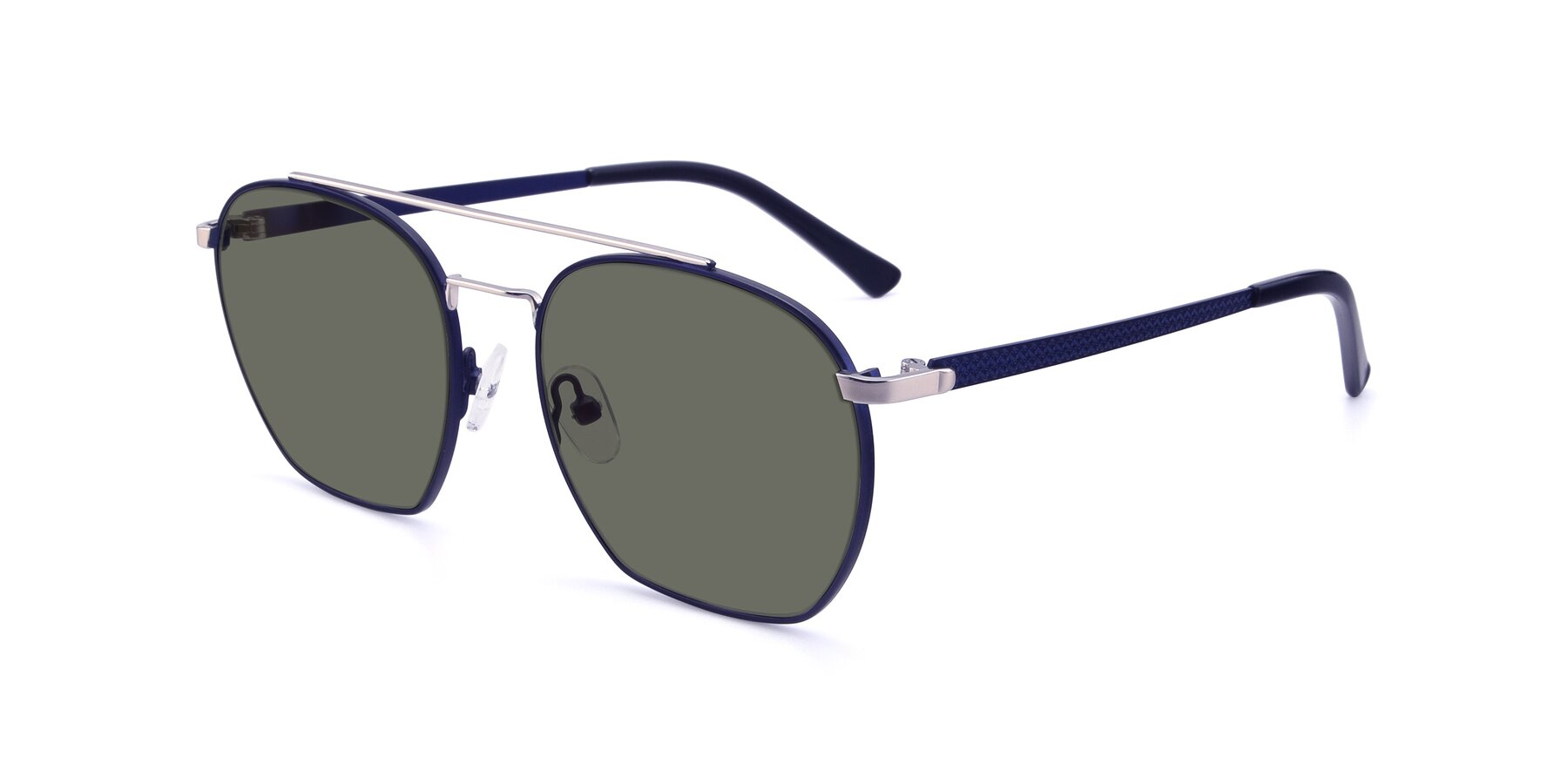Angle of 9425 in Blue-Silver with Gray Polarized Lenses