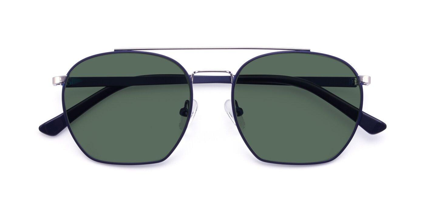 9425 - Blue / Silver Polarized Sunglasses