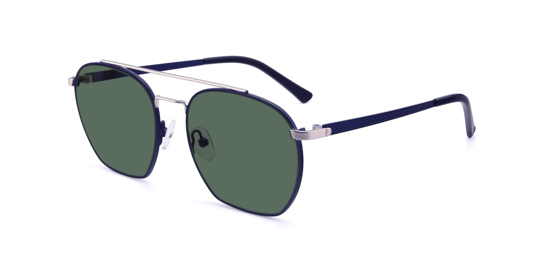 Angle of 9425 in Blue-Silver with Green Polarized Lenses