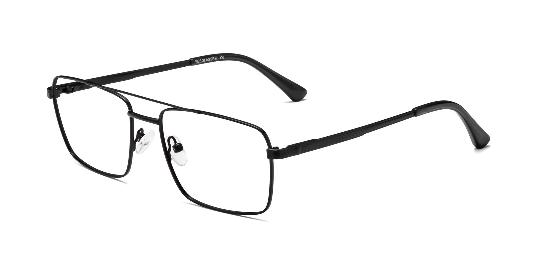 Angle of 9469 in Black with Clear Eyeglass Lenses