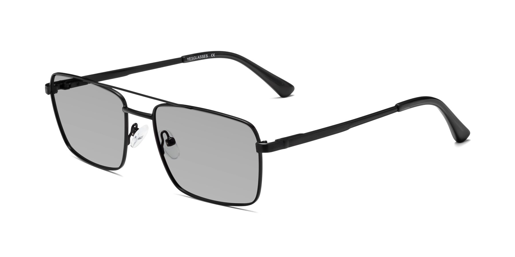 Angle of Beckum in Black with Light Gray Tinted Lenses