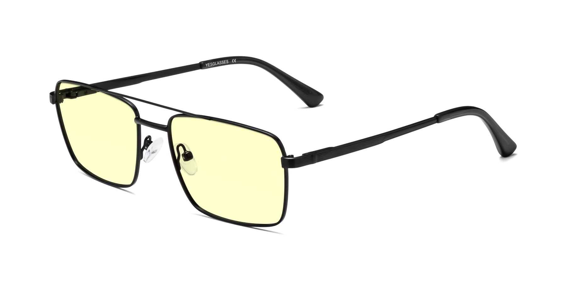 Angle of Beckum in Black with Light Yellow Tinted Lenses