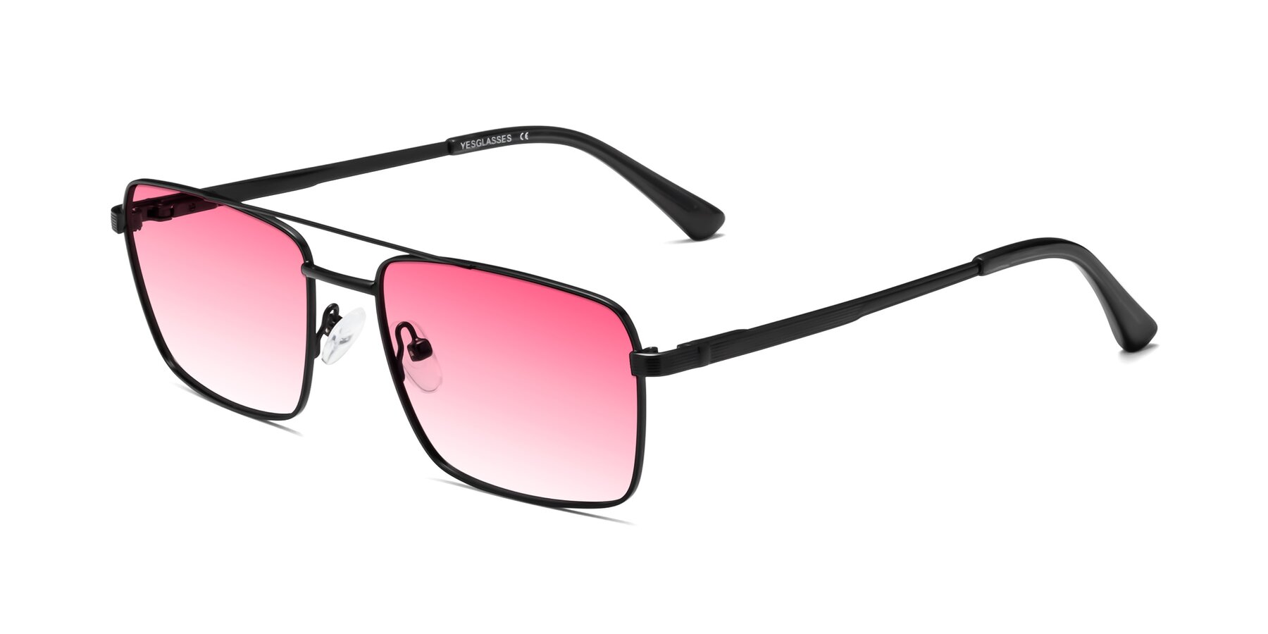 Angle of Beckum in Black with Pink Gradient Lenses