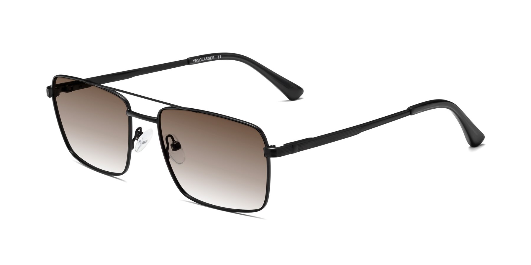 Angle of Beckum in Black with Brown Gradient Lenses
