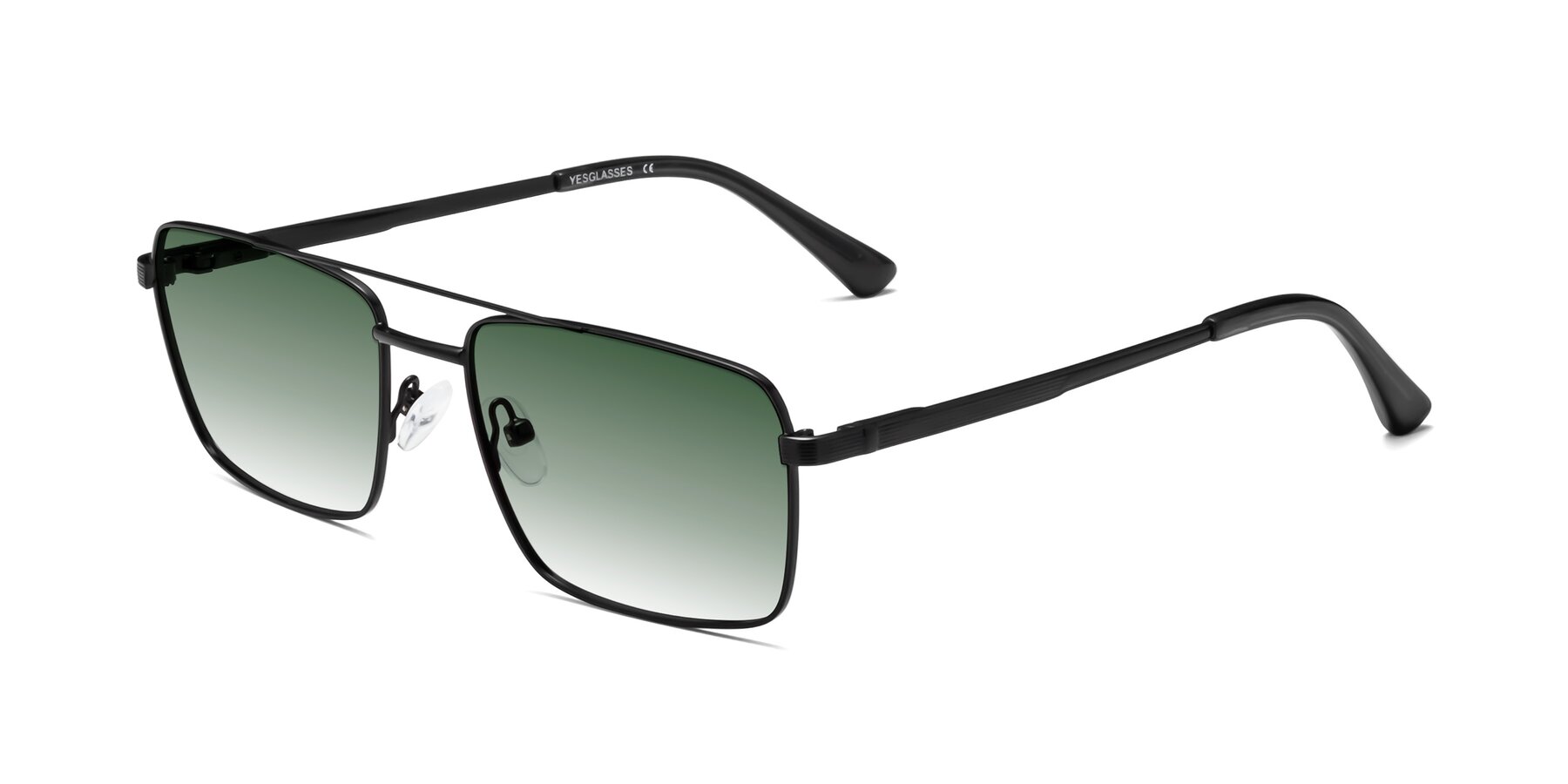 Angle of Beckum in Black with Green Gradient Lenses