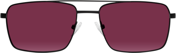 Black Classic Metal Rectangle Gradient Sunglasses With Wine Sunwear 