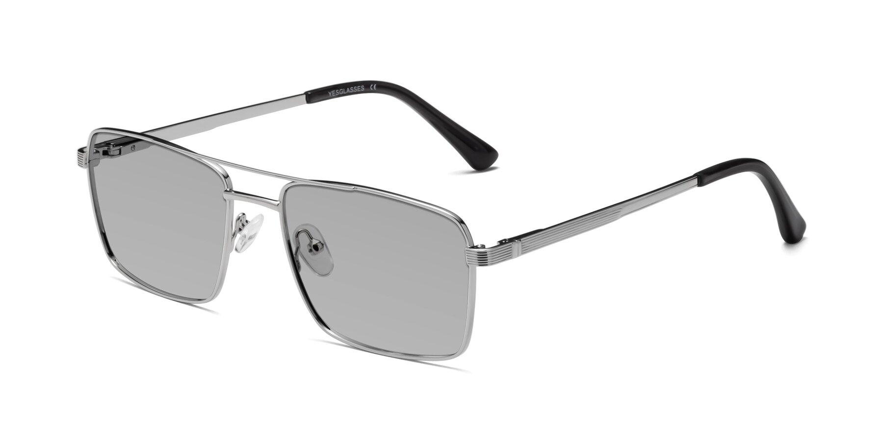Angle of Beckum in Silver with Light Gray Tinted Lenses