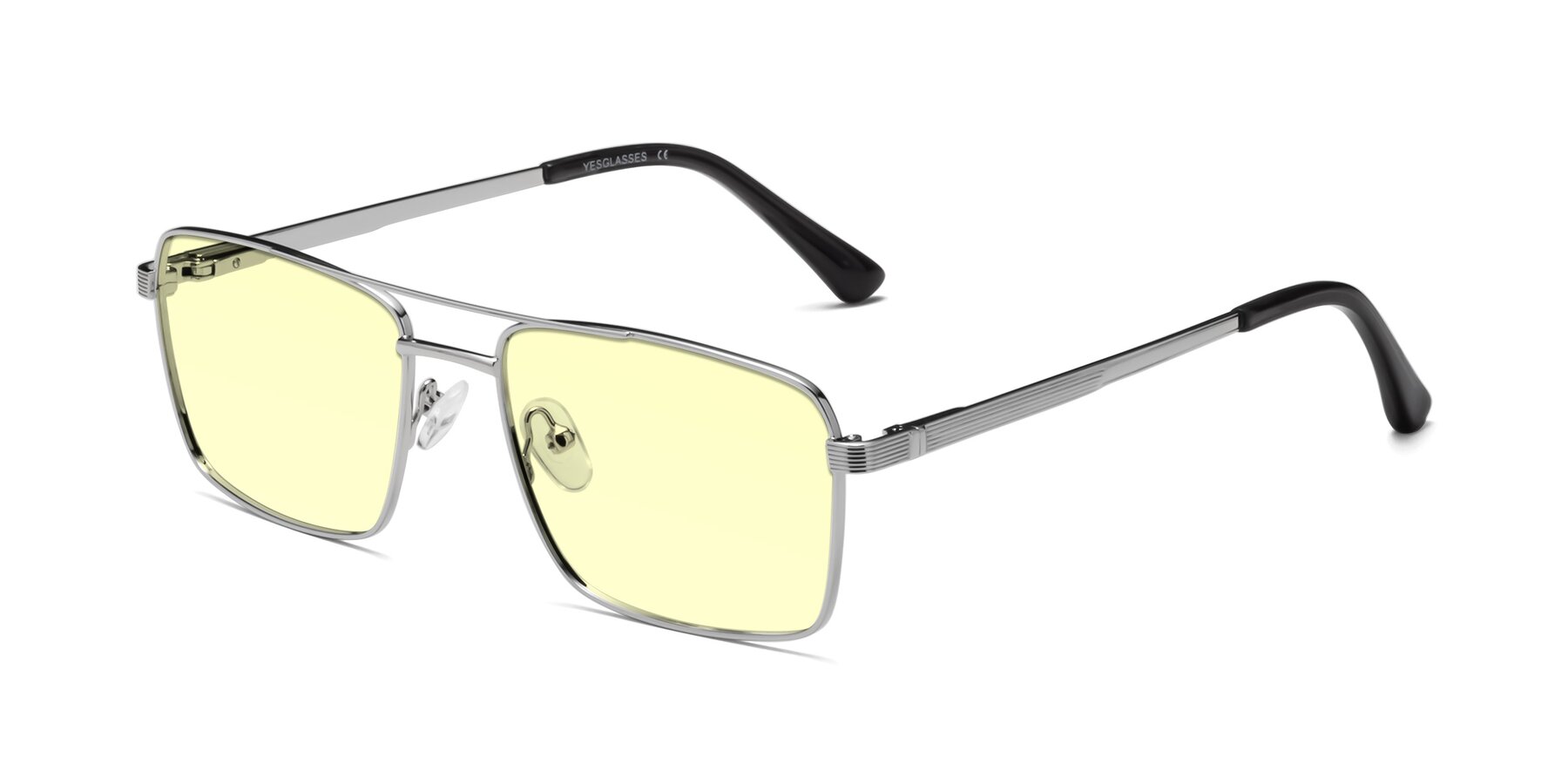 Angle of Beckum in Silver with Light Yellow Tinted Lenses