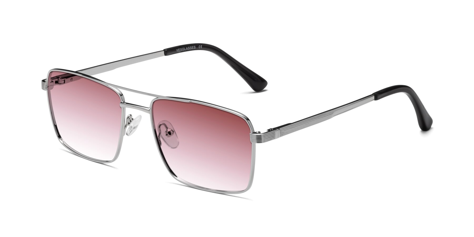 Angle of Beckum in Silver with Garnet Gradient Lenses