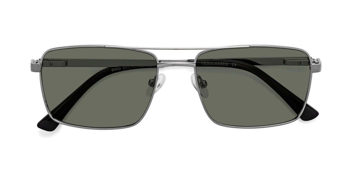 Beckum - Silver Polarized Sunglasses