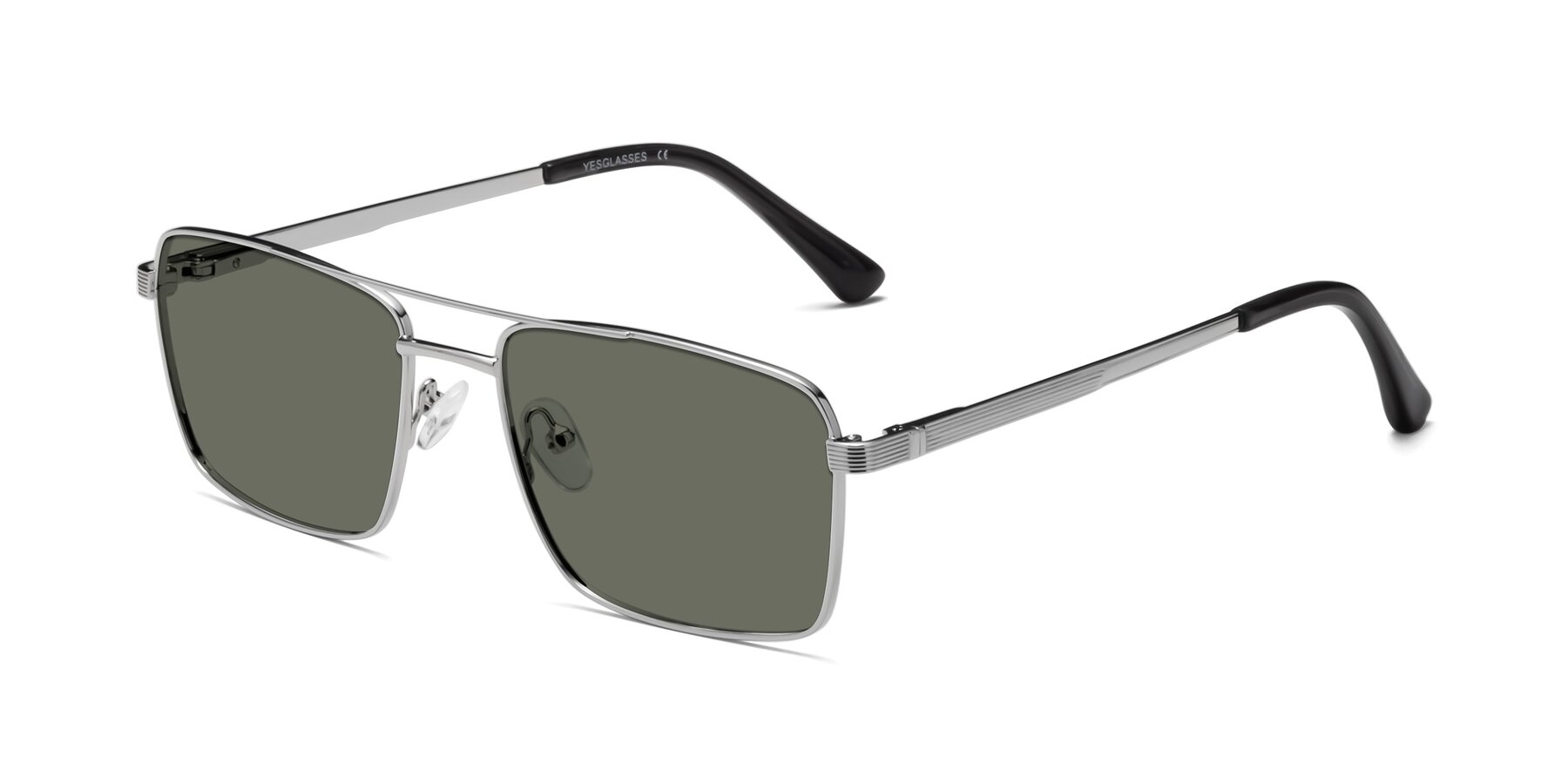Angle of Beckum in Silver with Gray Polarized Lenses