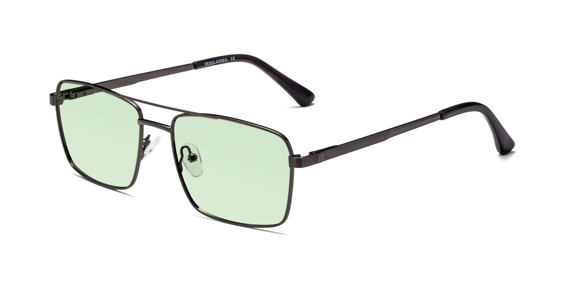 Angle of Beckum in Gunmetal with Light Green Tinted Lenses